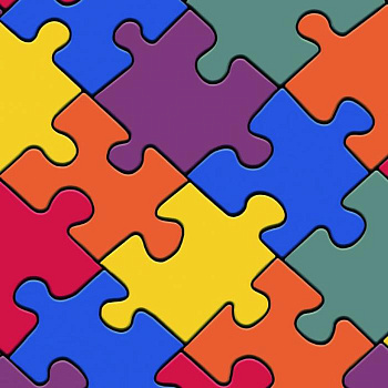 Линолеум бытовой "IVC" Bingo Puzzle Color (3м) — фото и характеристики